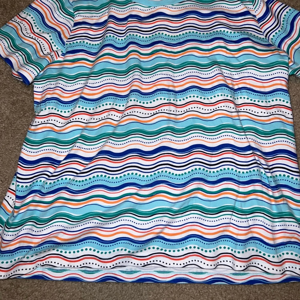 Kim Rogers Blue, Orange & White Shirt size PL - Picture 5 of 9